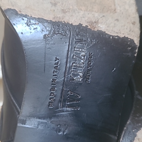 Ivy Kirzhner Steampunk Studded Ankle Boots Leopard Pointed Booties Sz 37/US 6.5 - Picture 9 of 11